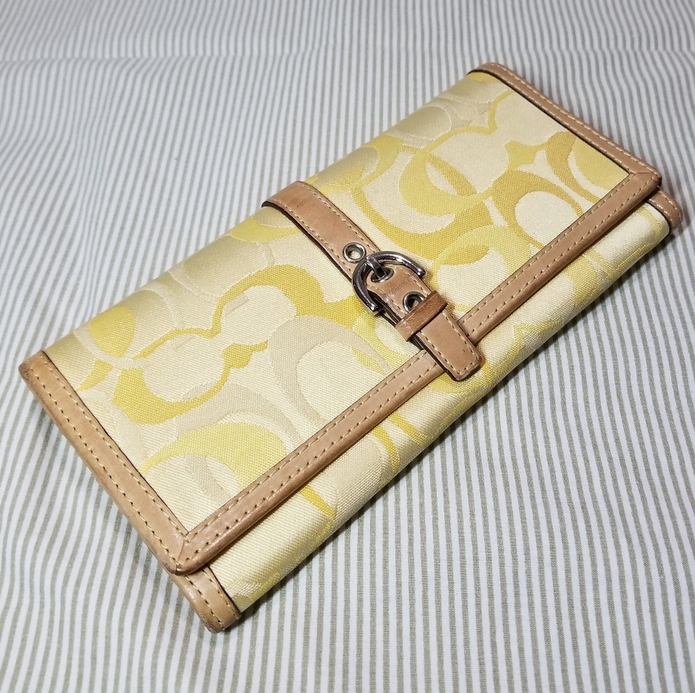 Coach Yellow Signature Large Wallet